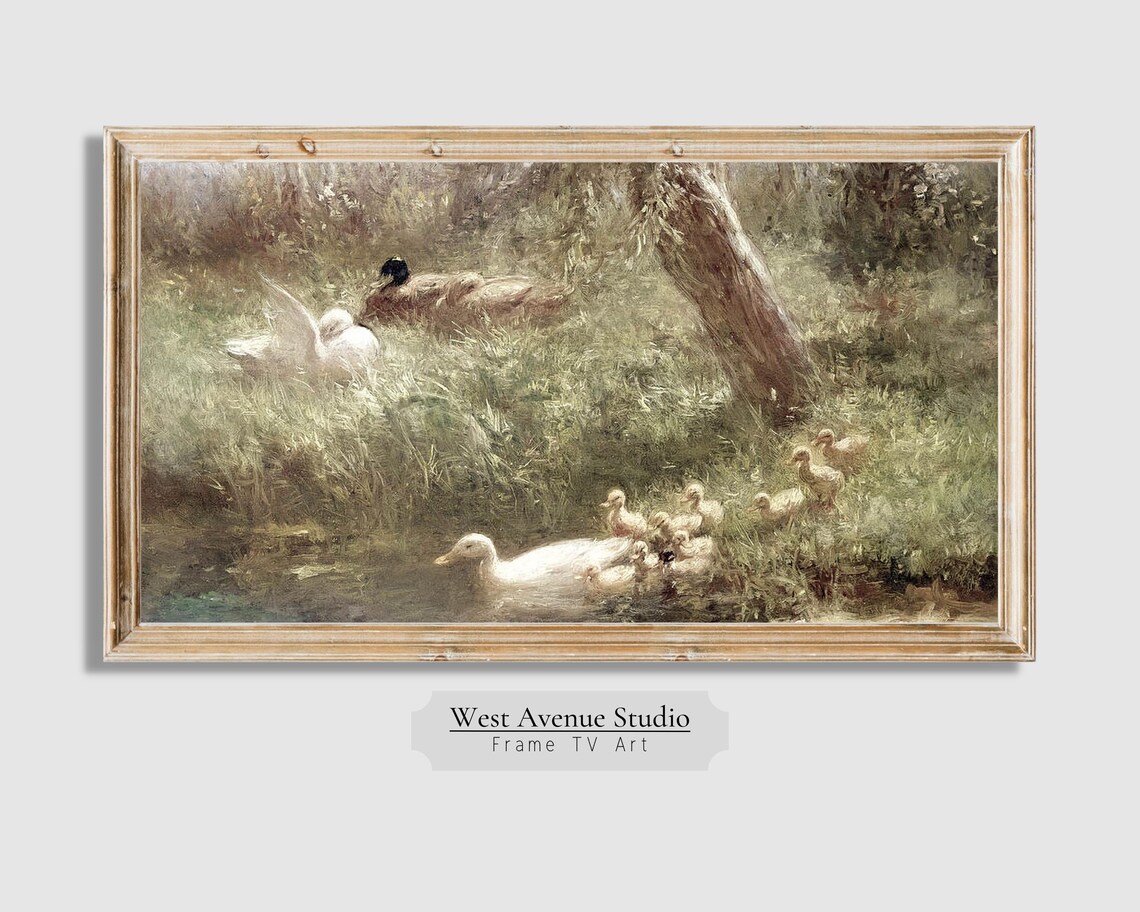 Vintage Duck Painting Spring Farmhouse Art Print - Image 5