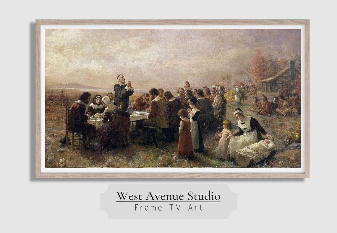 First Thanksgiving Vintage Religious Art Print - Image 5