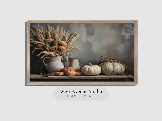 Fall Wheat Field Farmhouse Art, Autumn Decor