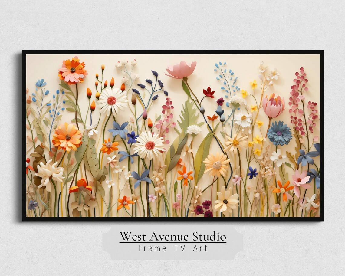 Spring Wildflower Garden Art Print, Floral Decor - Image 3