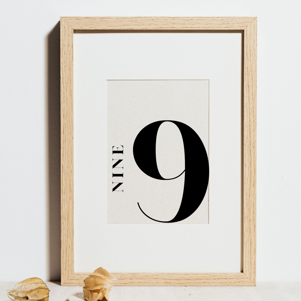 Number 9 Monogram Print, Kid Table Number Art - Image 5