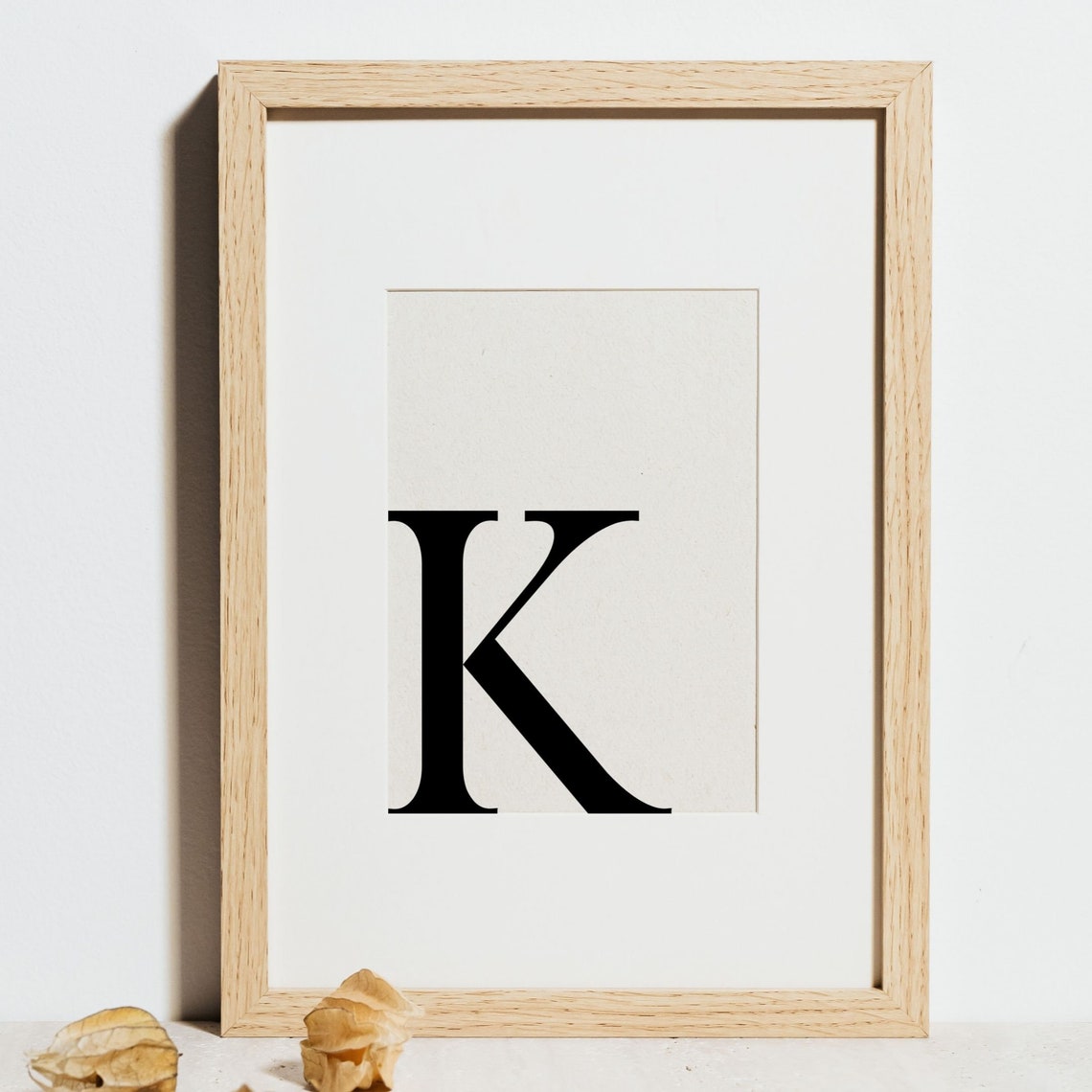 Letter K Print, Minimalist Monogram Art - Image 2