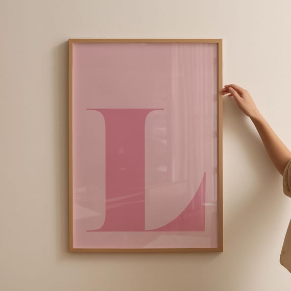 Pink Wall Art Letter L Print L Initial L Poster Alphabet Letter Art Letters For Nursery Wall Decor Capital Letters Pastel Poster