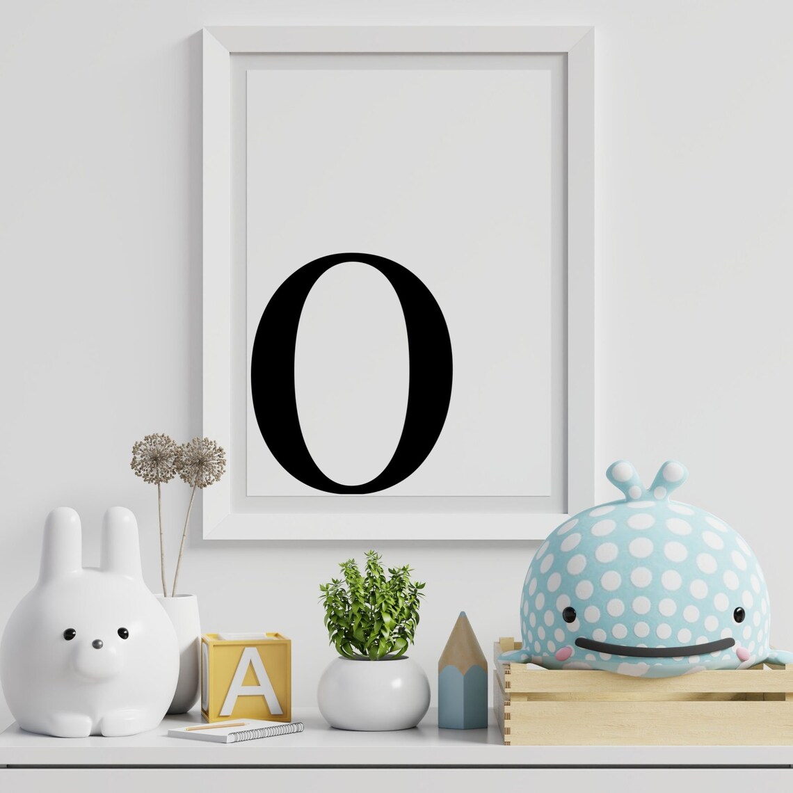 Letter O Print, Minimalist Monogram Letter Art - Image 4