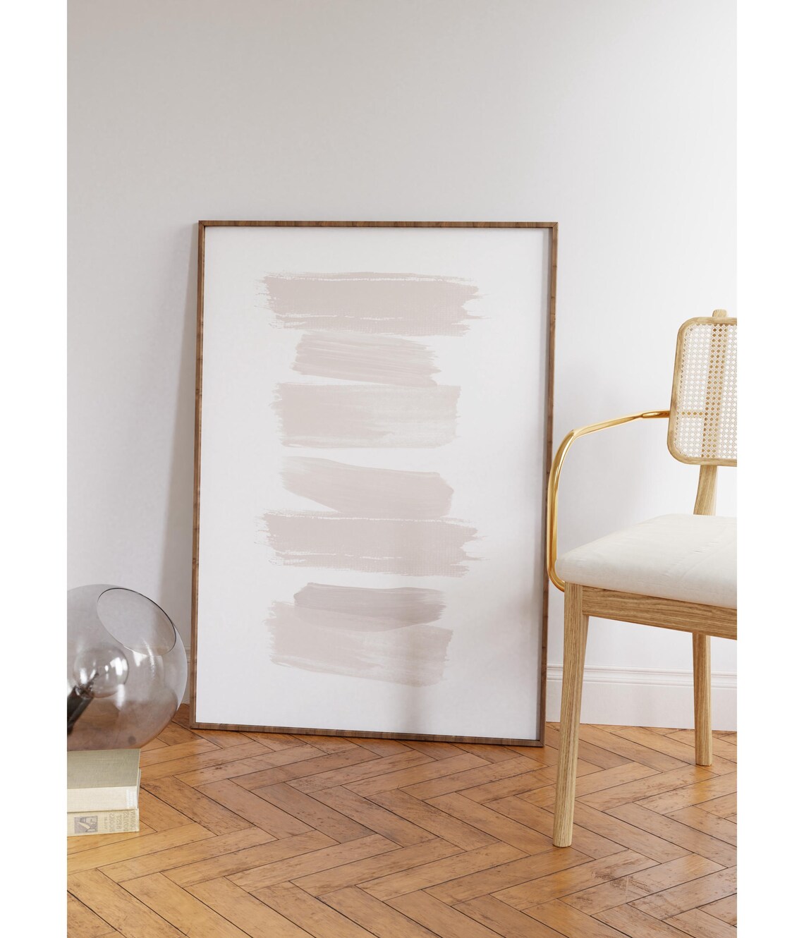 Minimalist Abstract Brush Stroke Art, Modern Abstract - Image 3