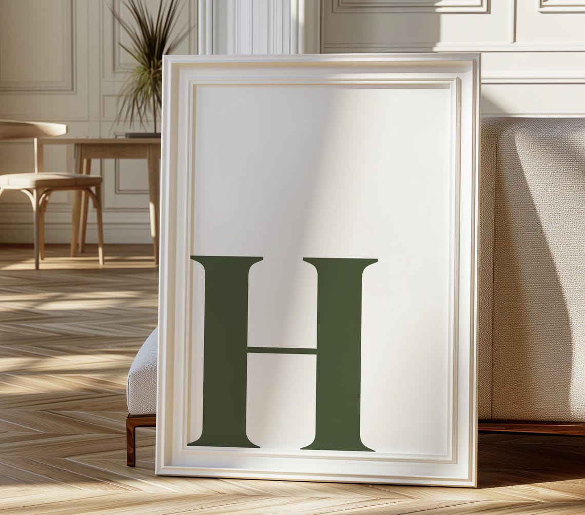 Letter H Poster, Preppy Room Decor - Image 3