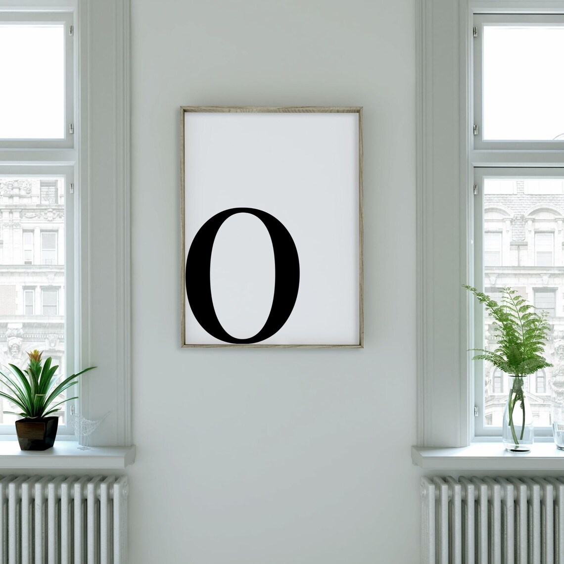 Letter O Print, Minimalist Monogram Letter Art - Image 5