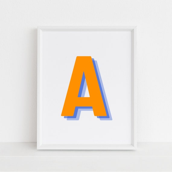 Letter A - Retro 3D Monogram