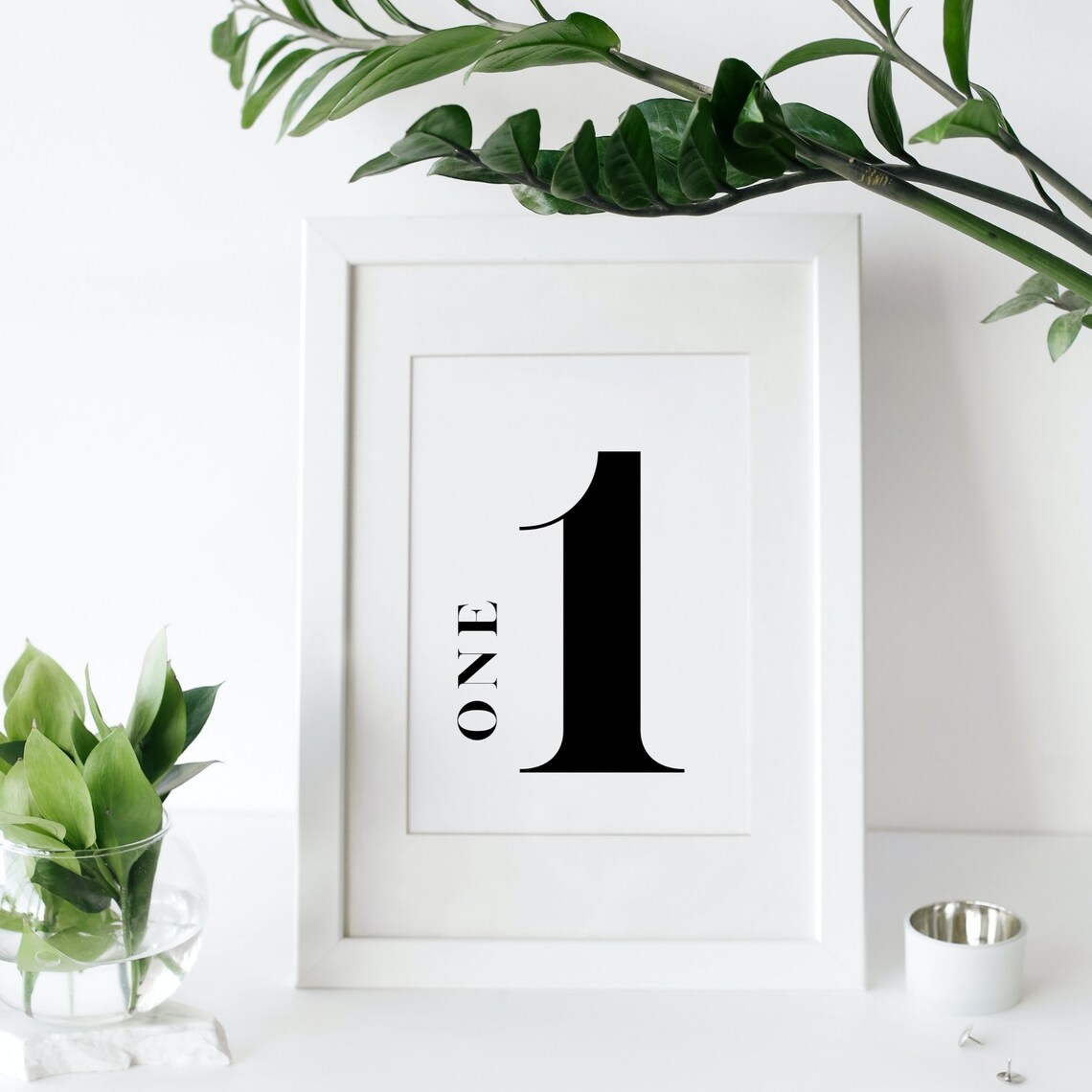 Number 1 Monogram Print, Number One Art Print - Image 5