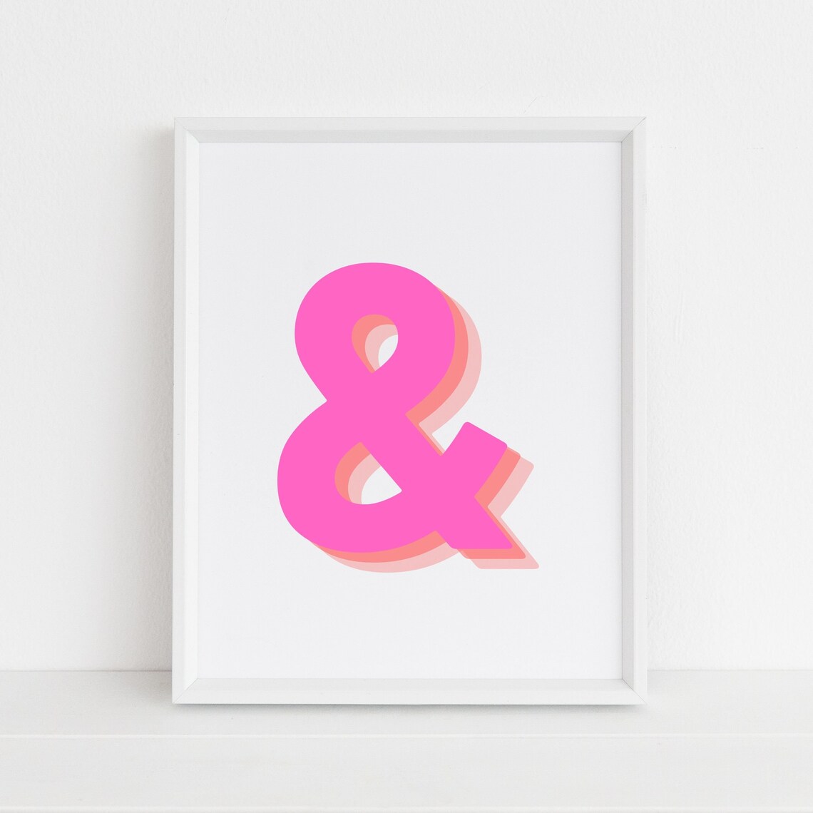 Retro 3D Letter Monogram, Baby Alphabet Art Print