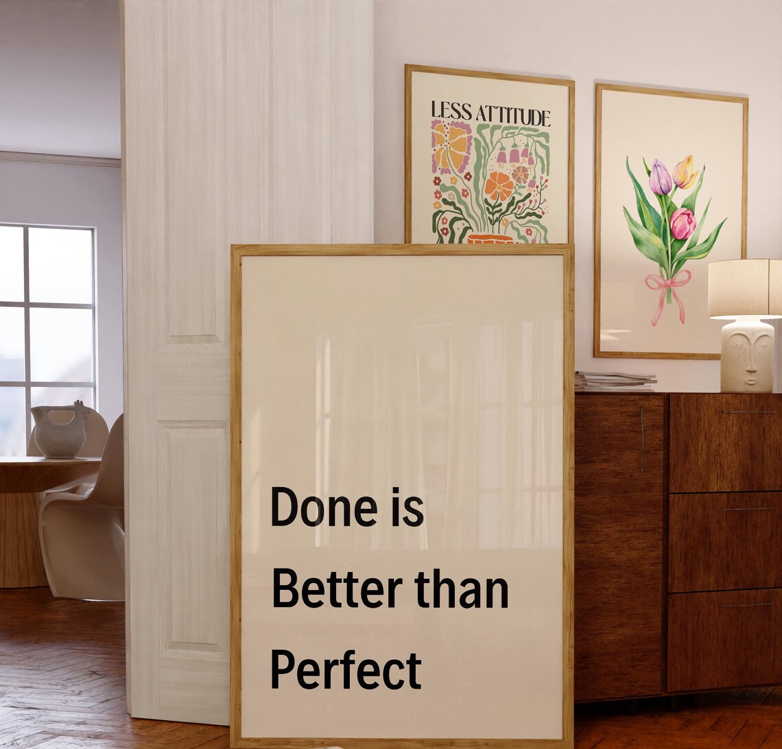 Done Is Better Than Perfect, Minimalist Poster - Image 5