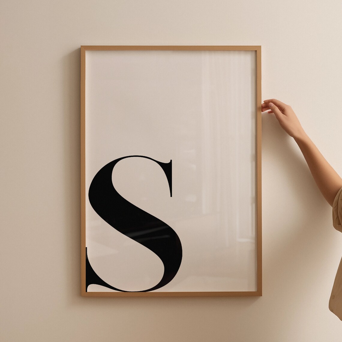 Minimalist Letter S Monogram Poster, Nursery Decor - Image 5