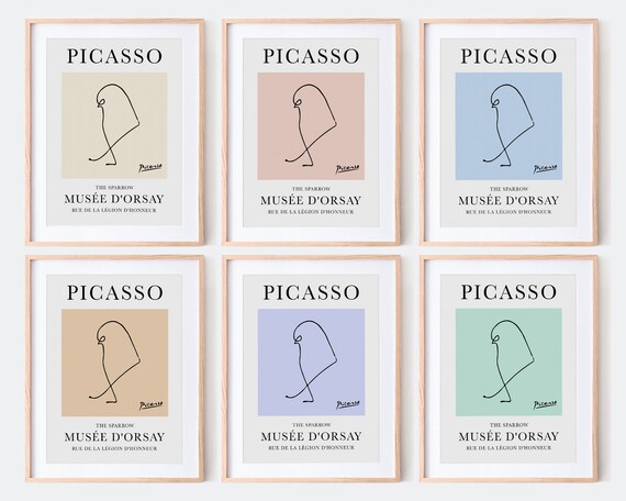 Pablo Picasso Sparrow Bird Sketch Art Print
