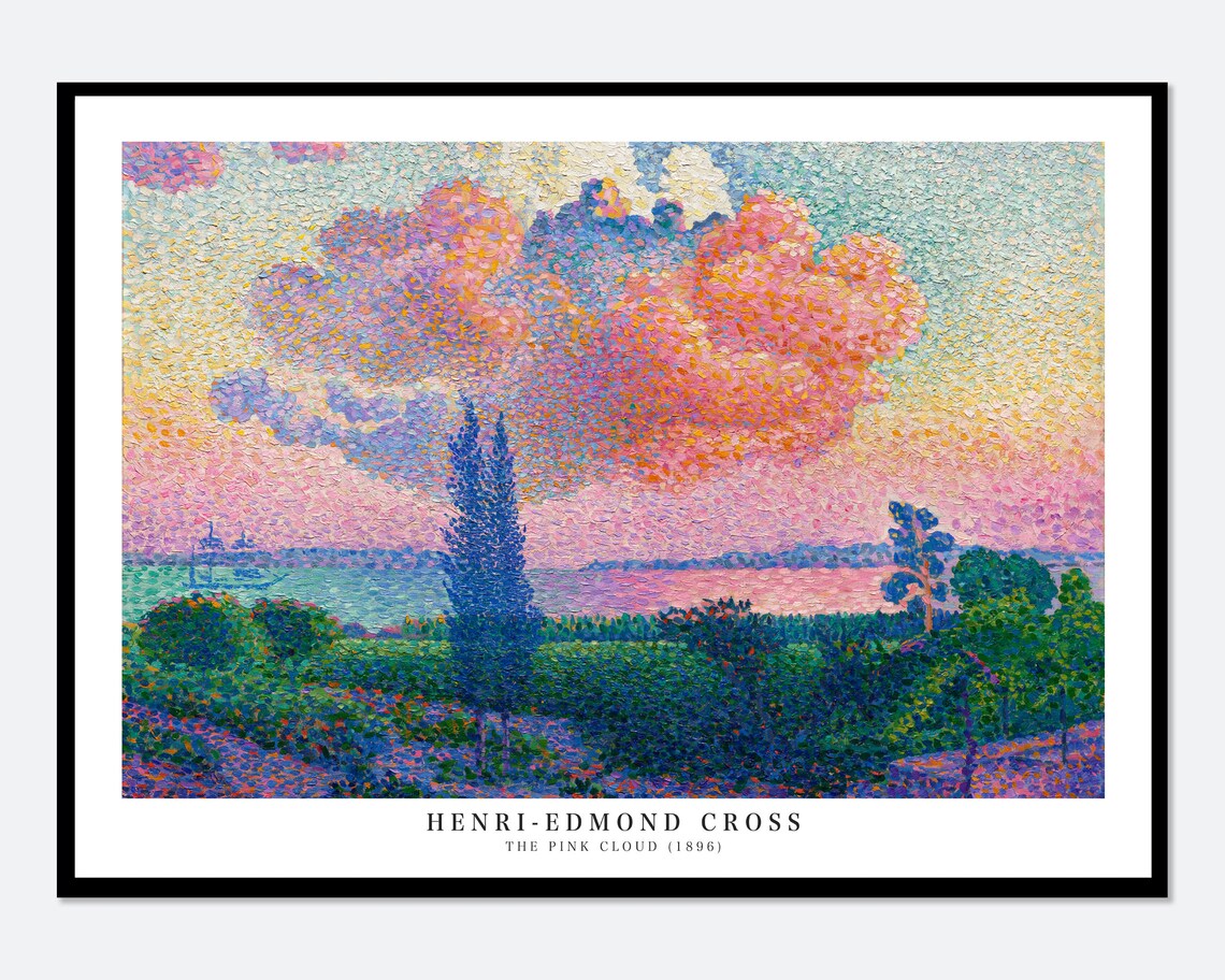 Henri Edmond Cross The Pink Cloud, Vintage Poster