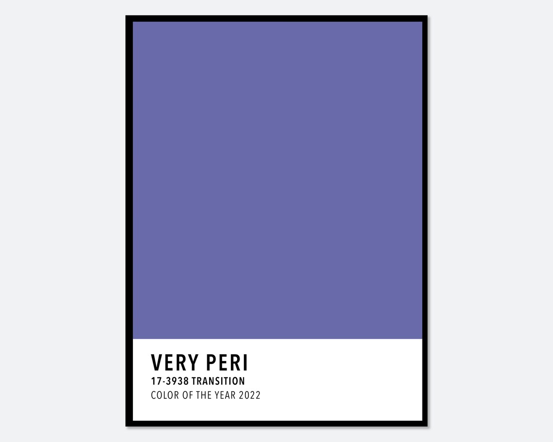 Very Peri Purple Color Palette Art Print