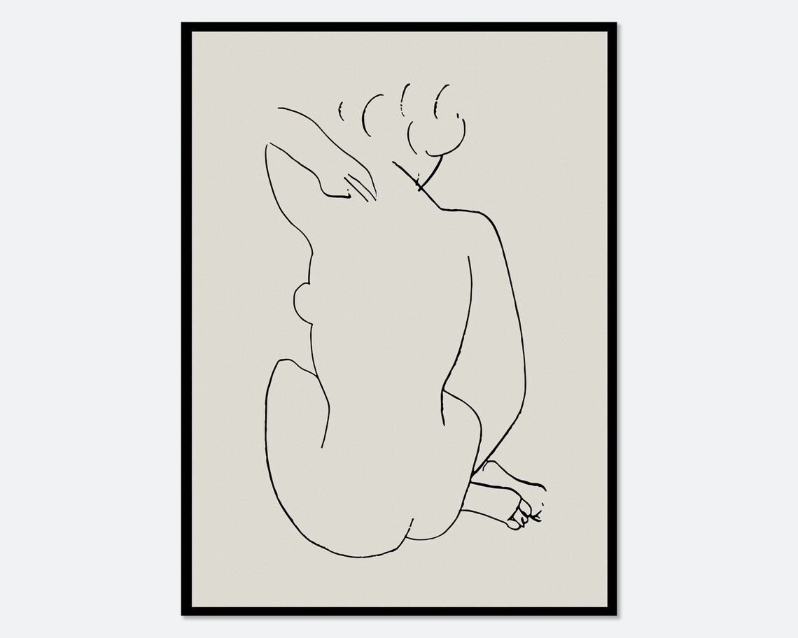 Henri Matisse One Line Body Figure Vintage Poster