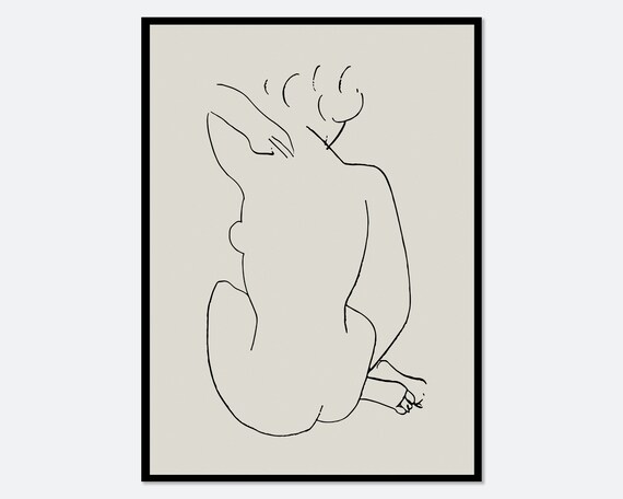 Henri Matisse One Line Body Figure Vintage Poster