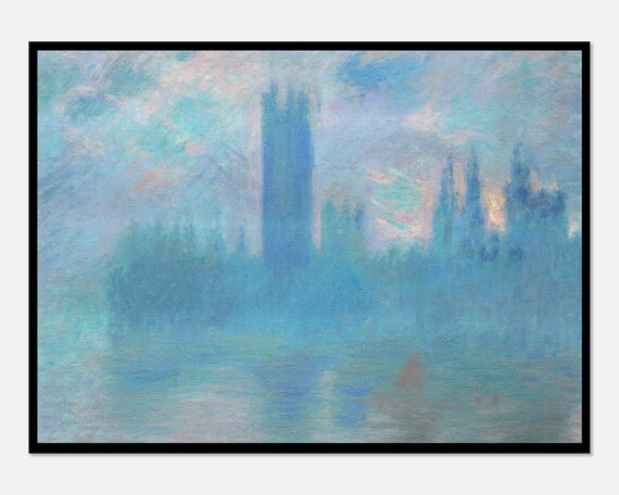 Claude Monet Houses of Parliament London Fog Impressionist Poster