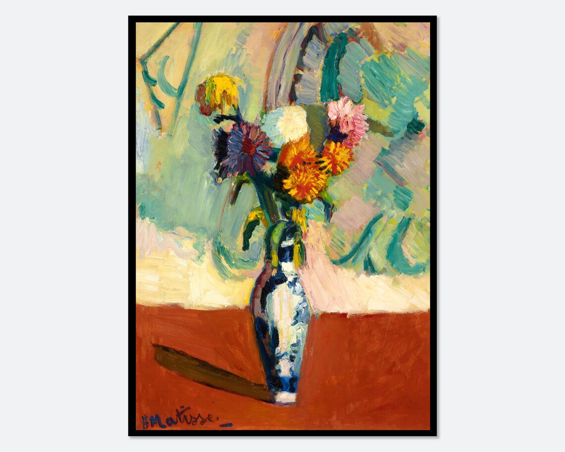 Matisse Bouquet Vase Chinois Vintage Art Print