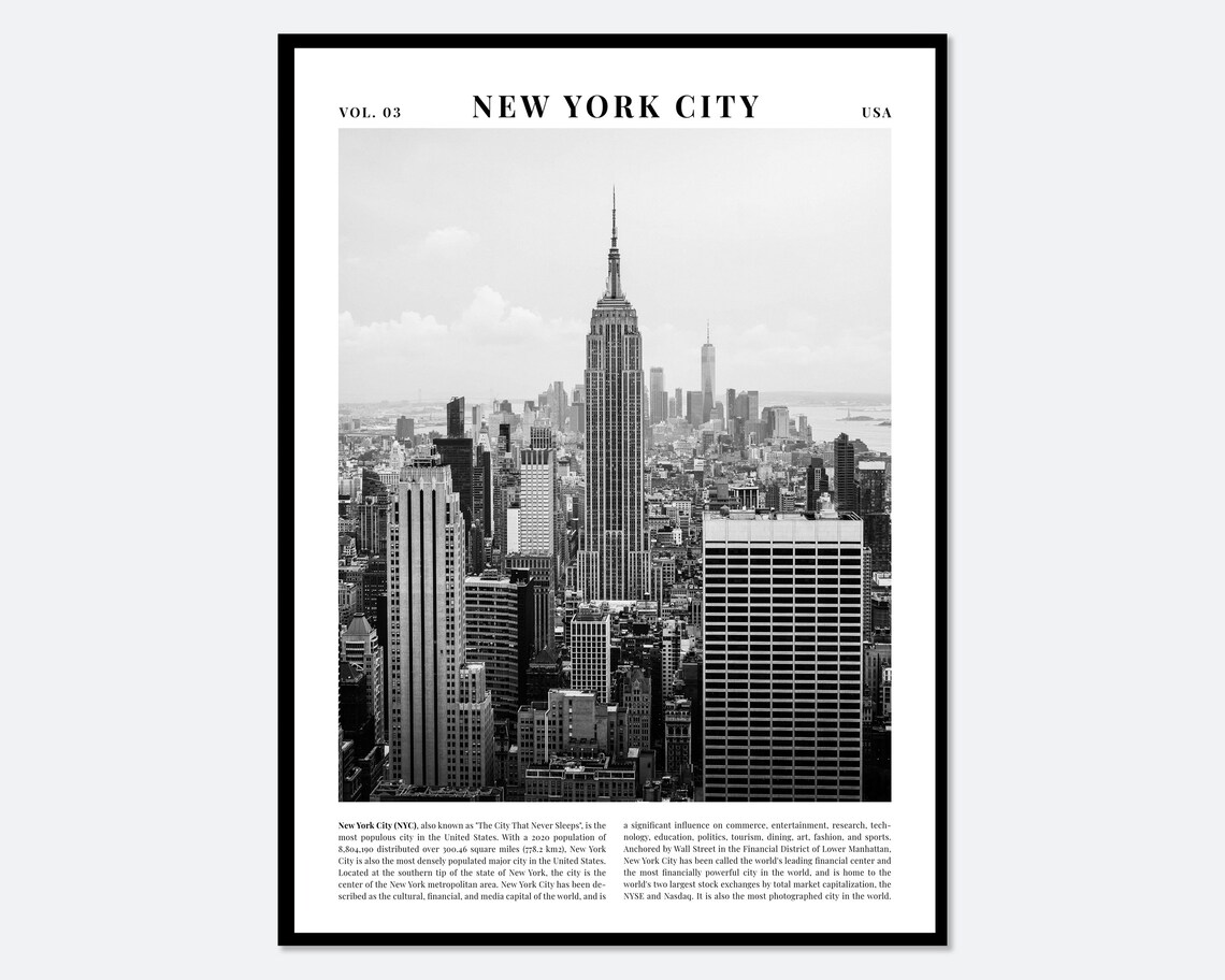New York City Empire State Building Travel Poster