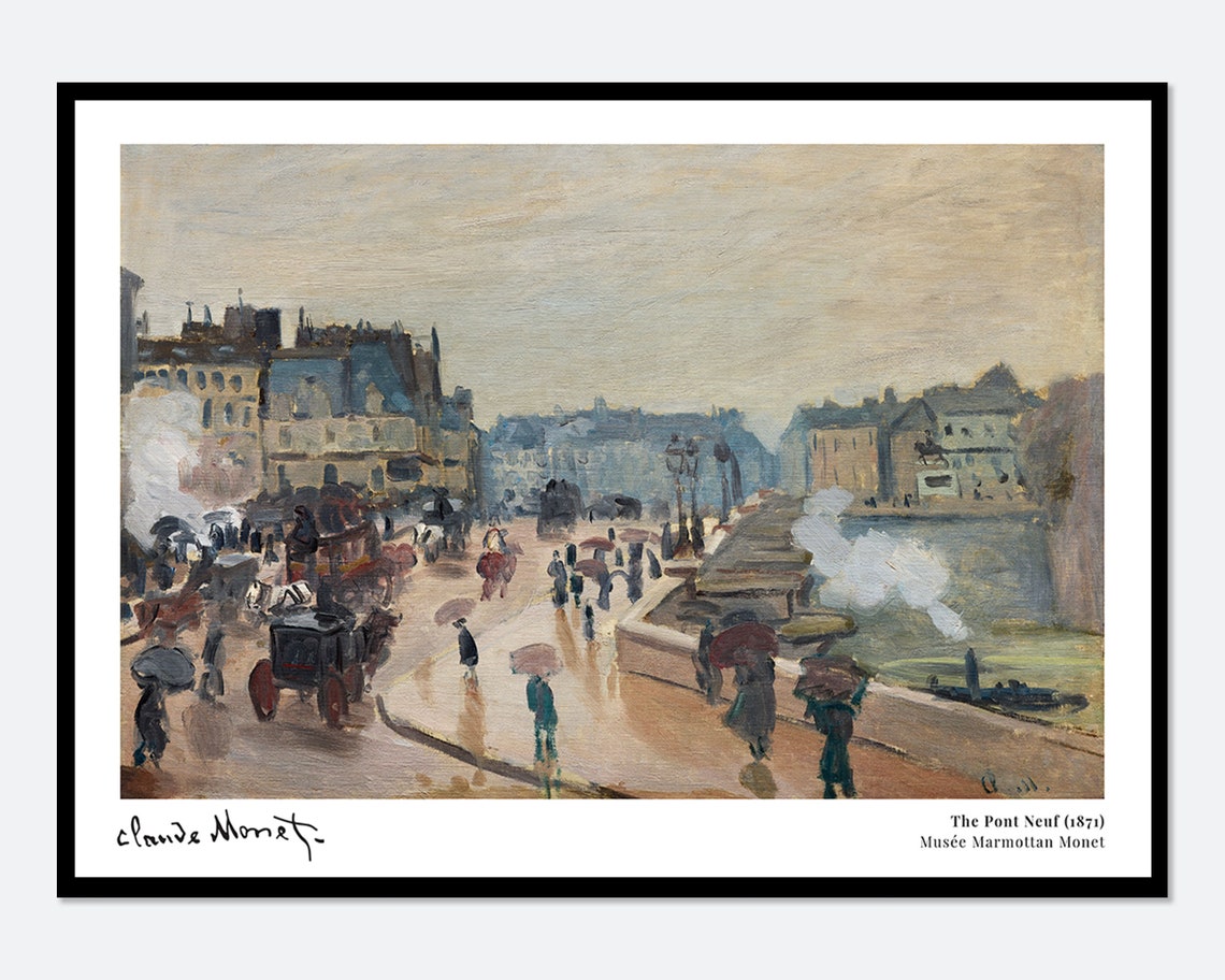 Claude Monet The Pont Neuf 1871 Paris Museum Edition Art Poster