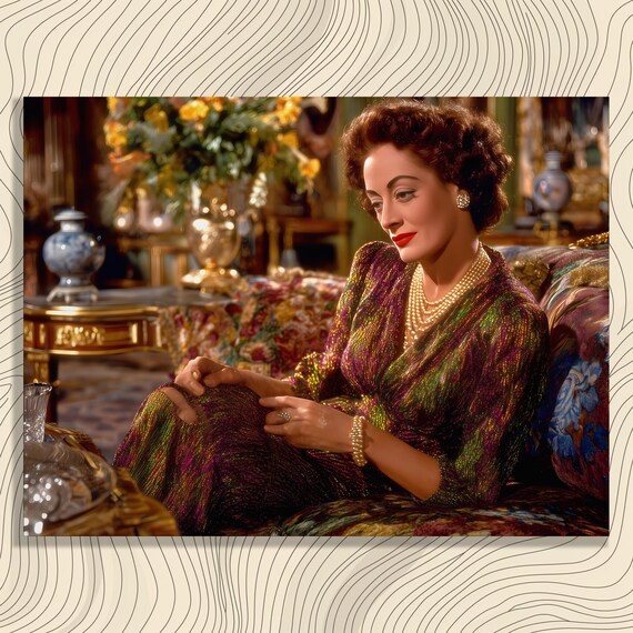 Vintage Hollywood Glamour Portrait Poster Elegant Actress Photo Style