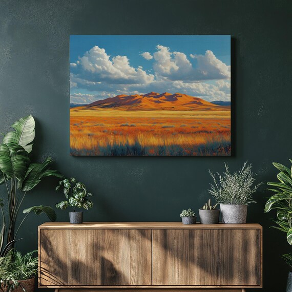 Nebraska Sandhills Golden Sunset Dunes And Wildflower Grass Poster