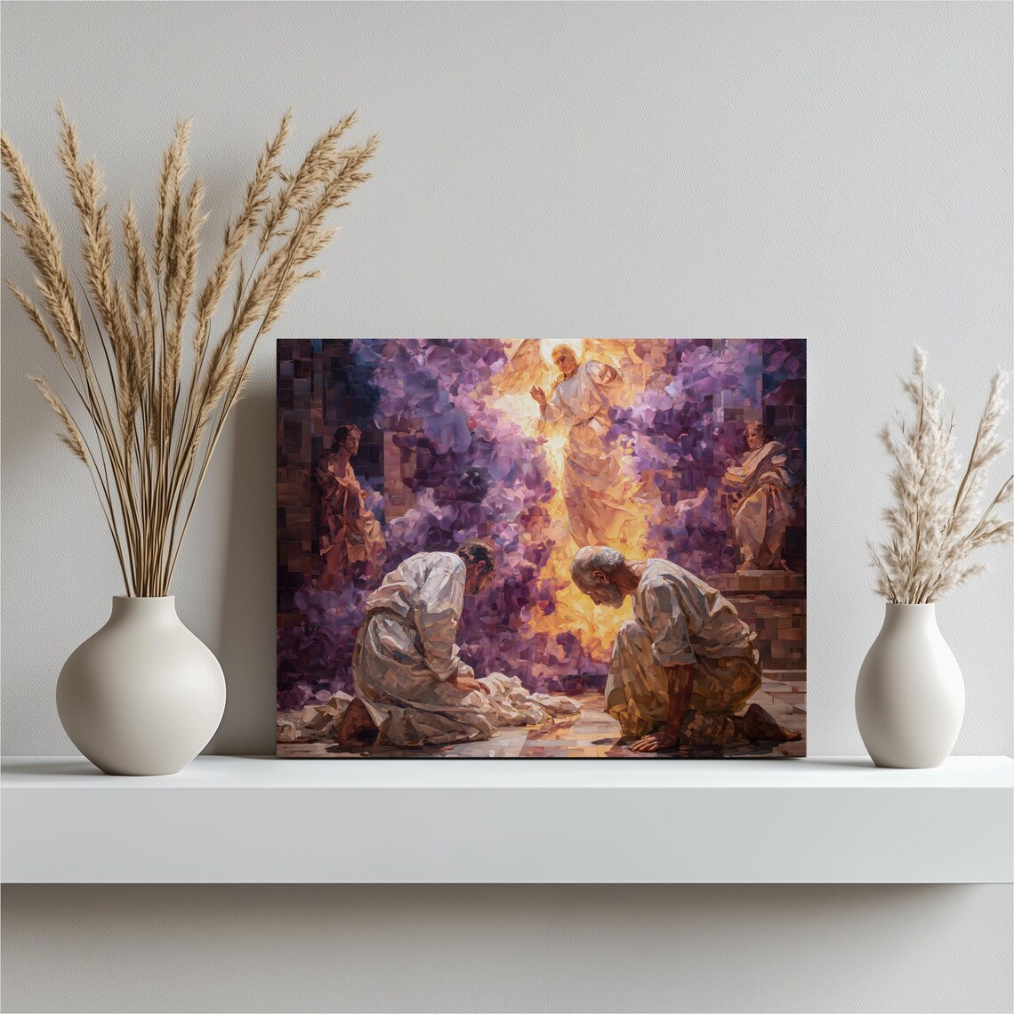 Heavenly Angel at the Empty Tomb Resurrection Spiritual Wall Art