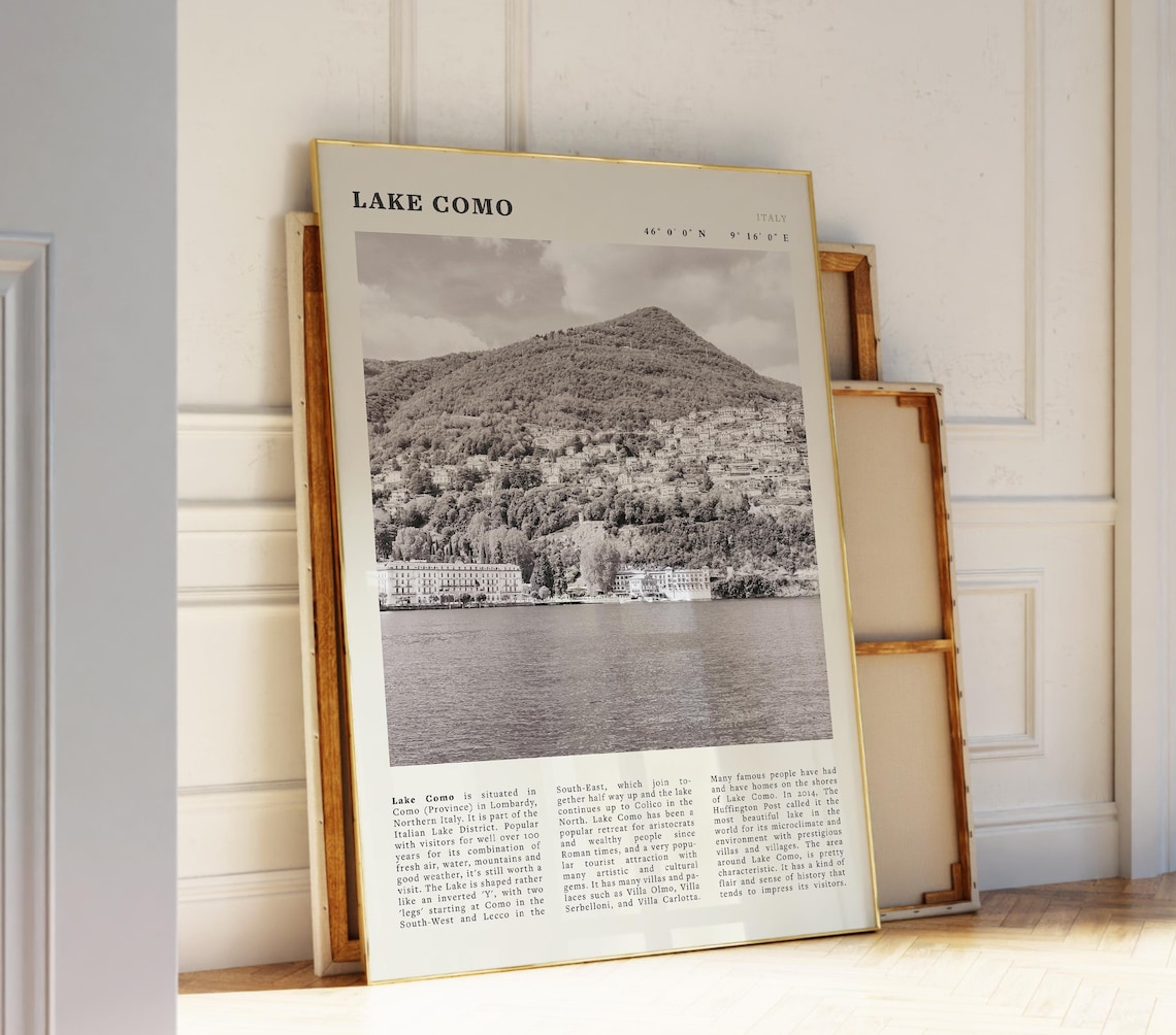 Lake Como Vintage Italian Lakes Travel Poster