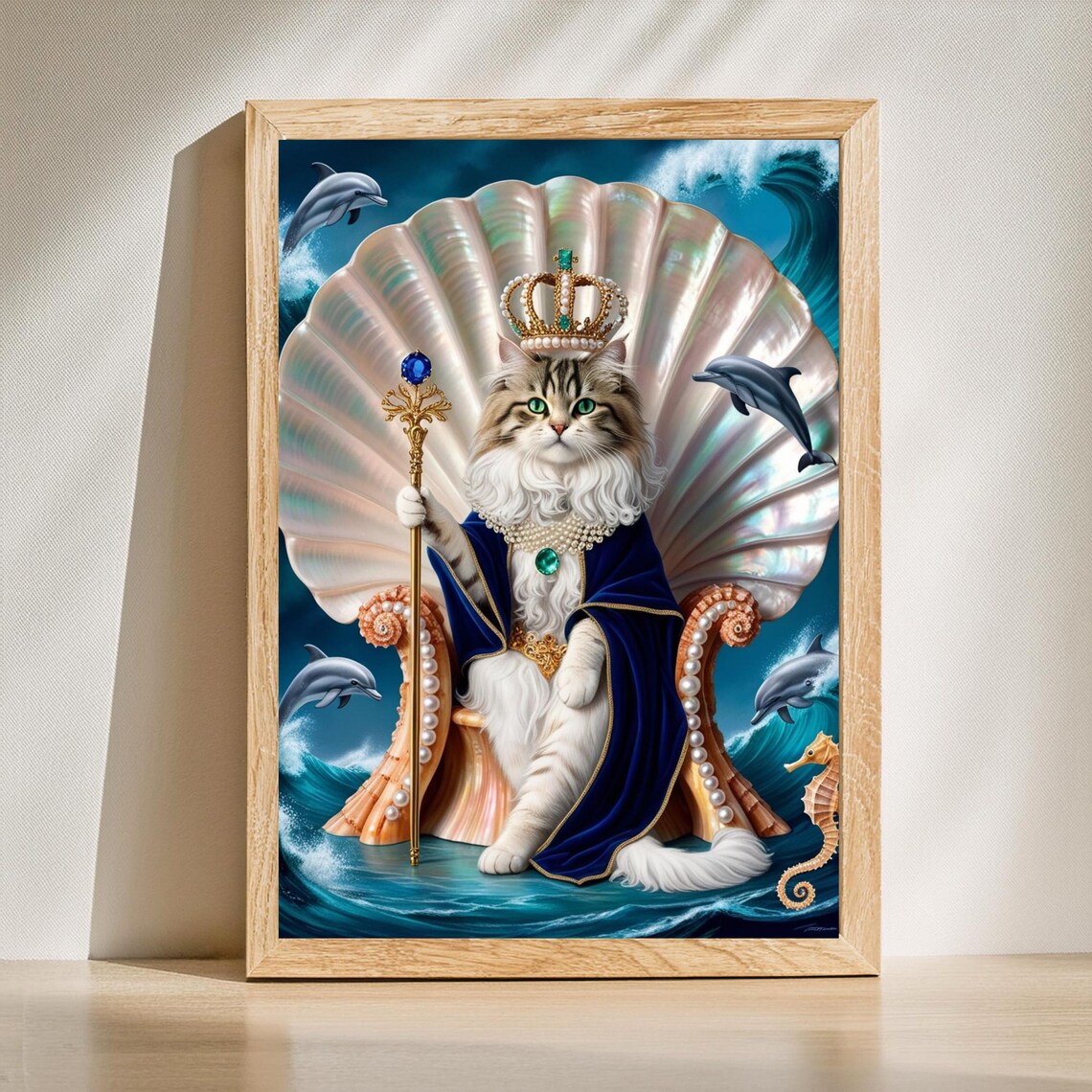 Regal Ocean Cat, King of the Sea Poster