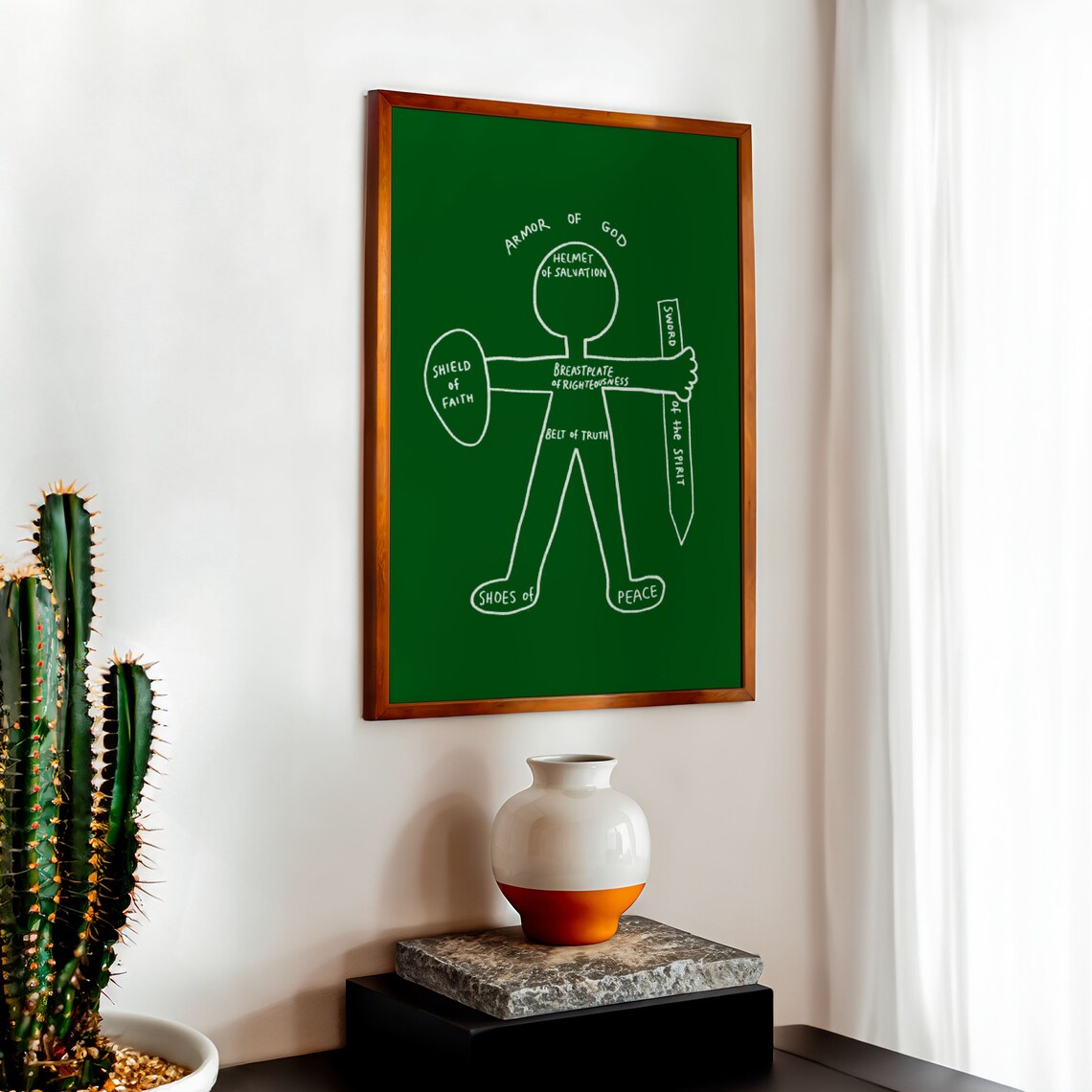 Armor Of God Christian Scripture Art Print - Image 2