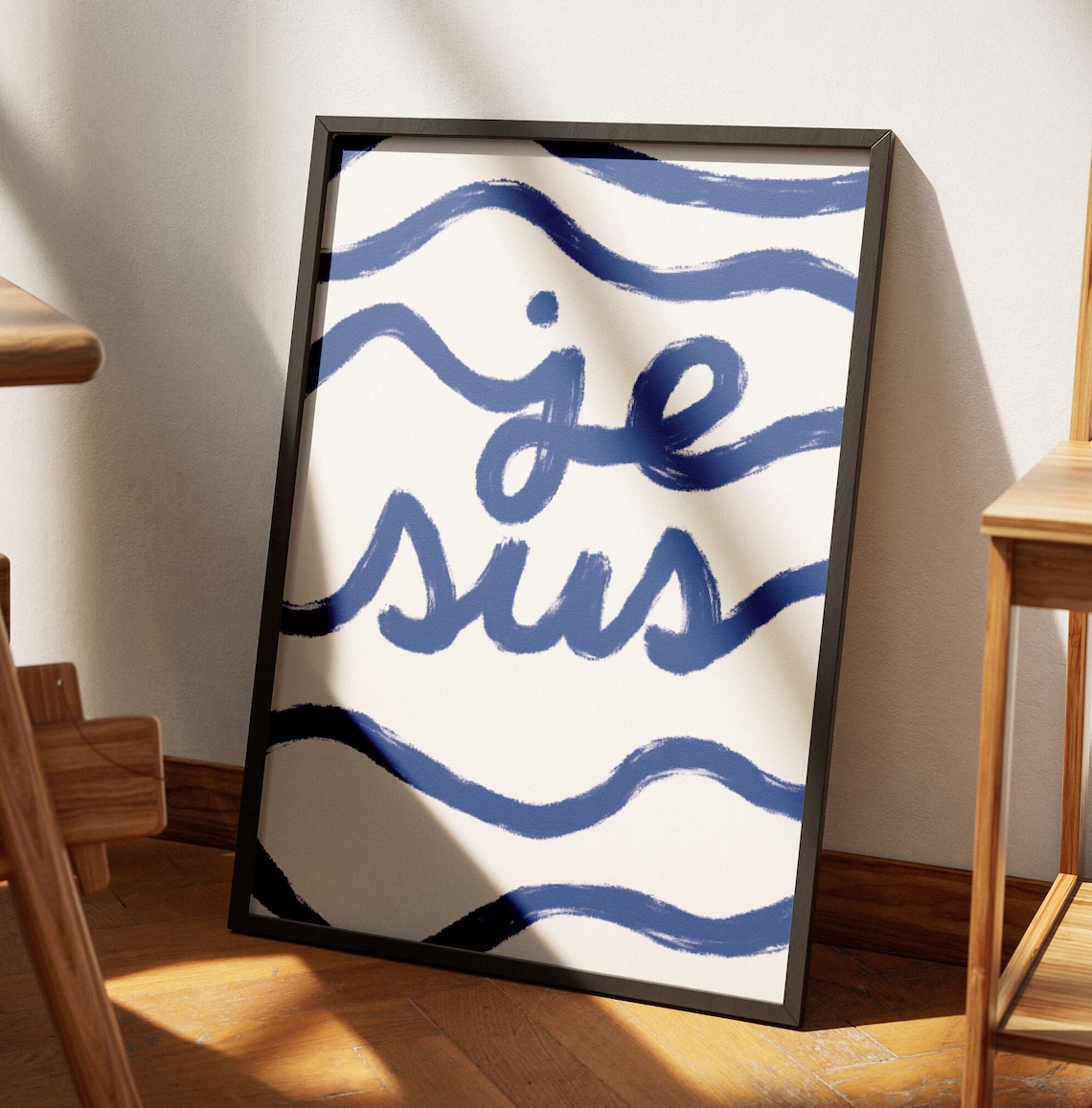 Jesus Abstract Christian Wall Art, Modern Poster