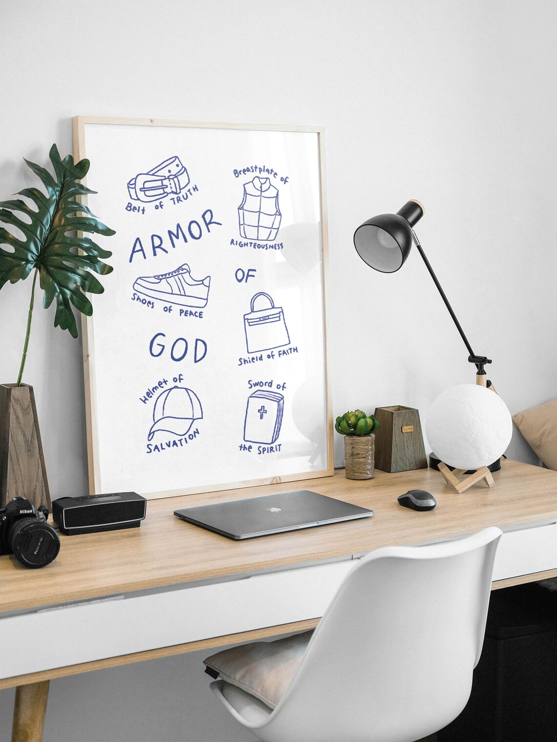 Armor Of God Bible Verse Art Print, Christian Decor - Image 2