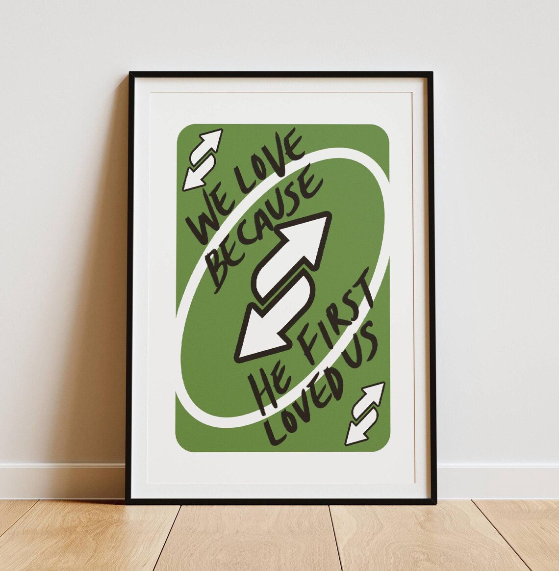 1 John 4:19 Bible Verse Art Print, Modern Christian - Image 3