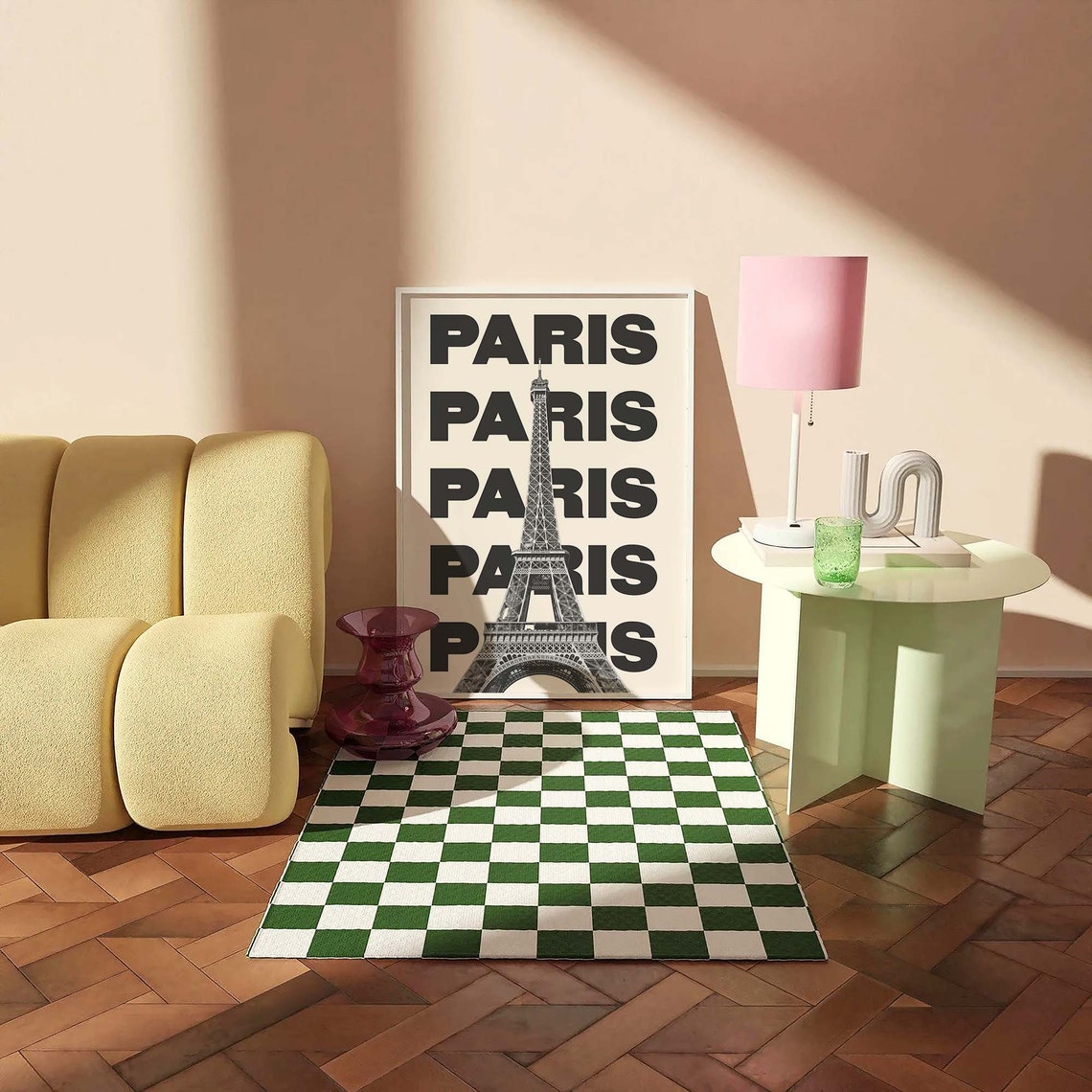 Paris Eiffel Tower Black White Bold Typography Travel Poster - Image 3