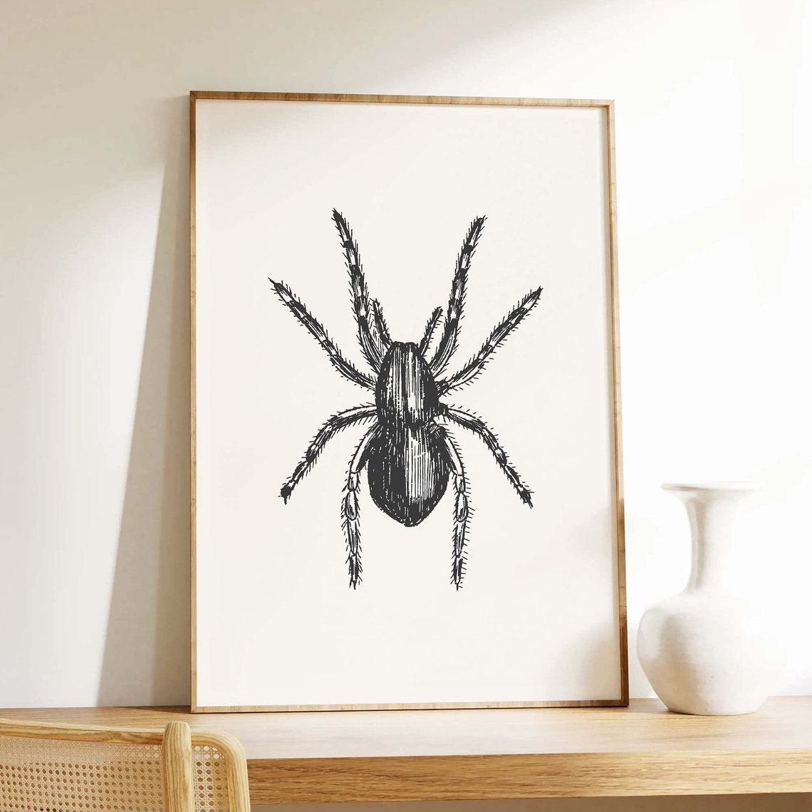 Vintage Spider Engraving Large Insect Illustration Halloween Poster - Image 5