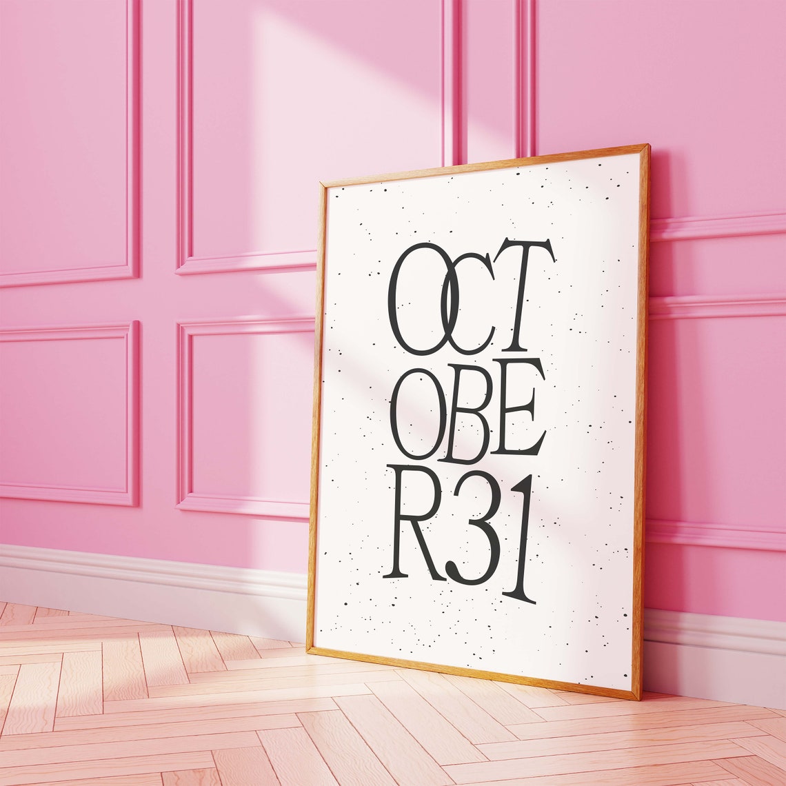 October 31 Minimal White Halloween Date Typography Wall Decor Poster - Image 4