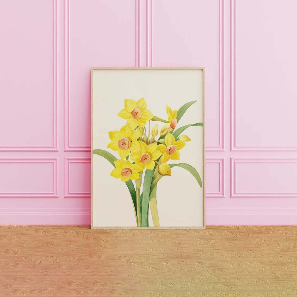 Daffodils Print Art Cute Spring Art Print Yellow Flowers Wall Art Trendy Easter Decor Floral Wall Decor - Image 3