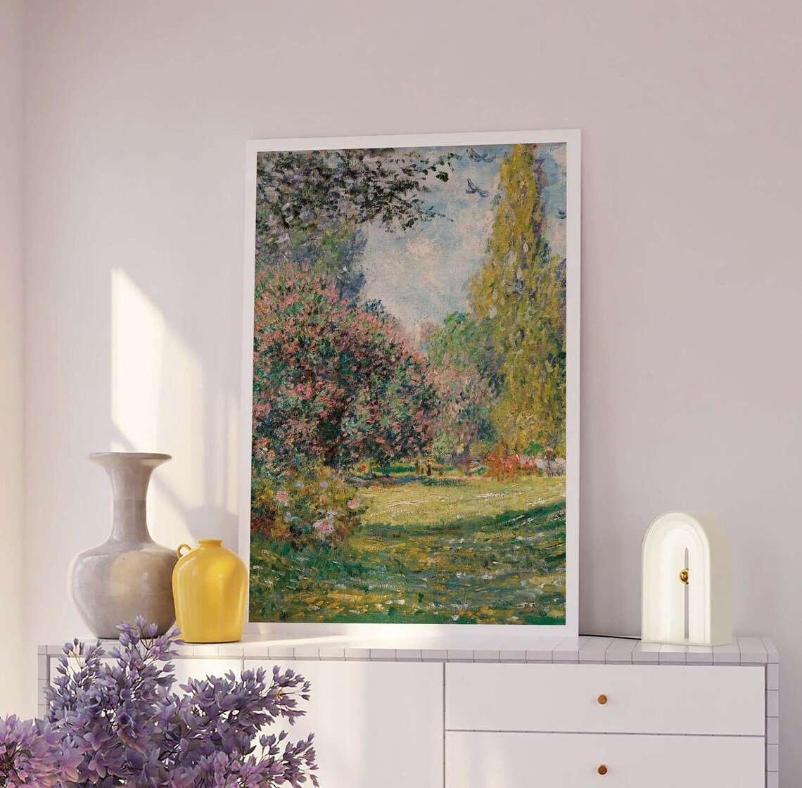 Claude Monet Garden Impressionist Landscape Painting Wall Poster - Image 2