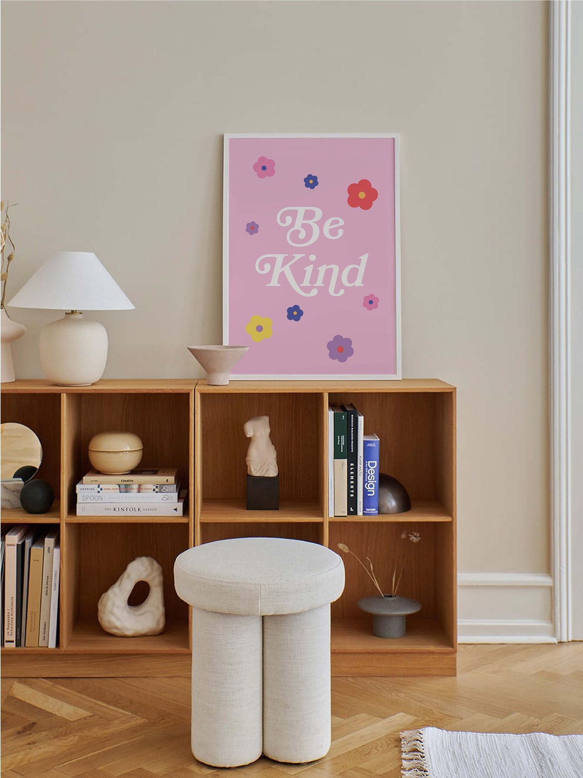 Be Kind Print Art Pink Retro Kindness Art Cute Wall Art Trendy Art Print - Image 5