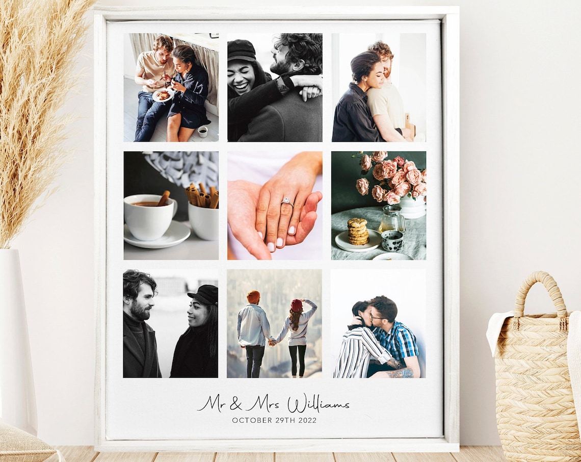 Personalized Photo Collage Memory Keepsake Art Print