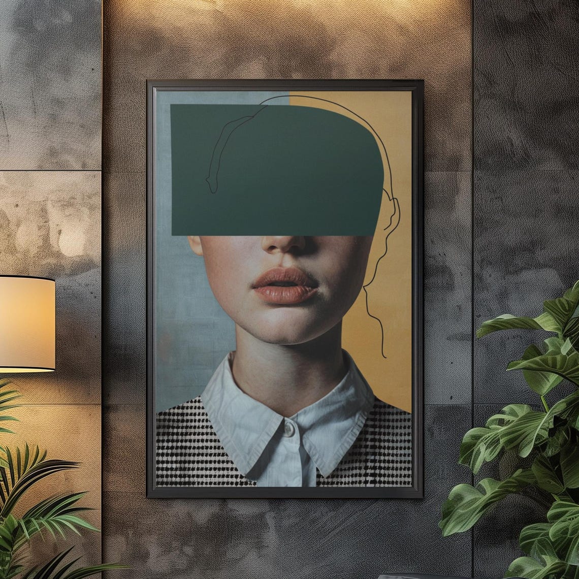Abstract Minimalist Woman Portrait Color Block Modern Gallery Poster