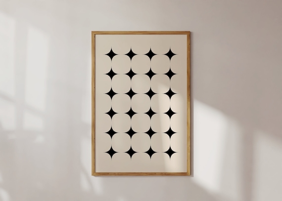 Modern Minimalist Wall Art Print Japandi Abstract Print Geometric Poster Wall Art Housewarming Gift Art Print