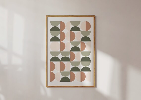 Bauhaus Wall Art Print Geometric Poster Abstract Minimalist Wall Art Funky Wall Dcor Mid Century Modern Art