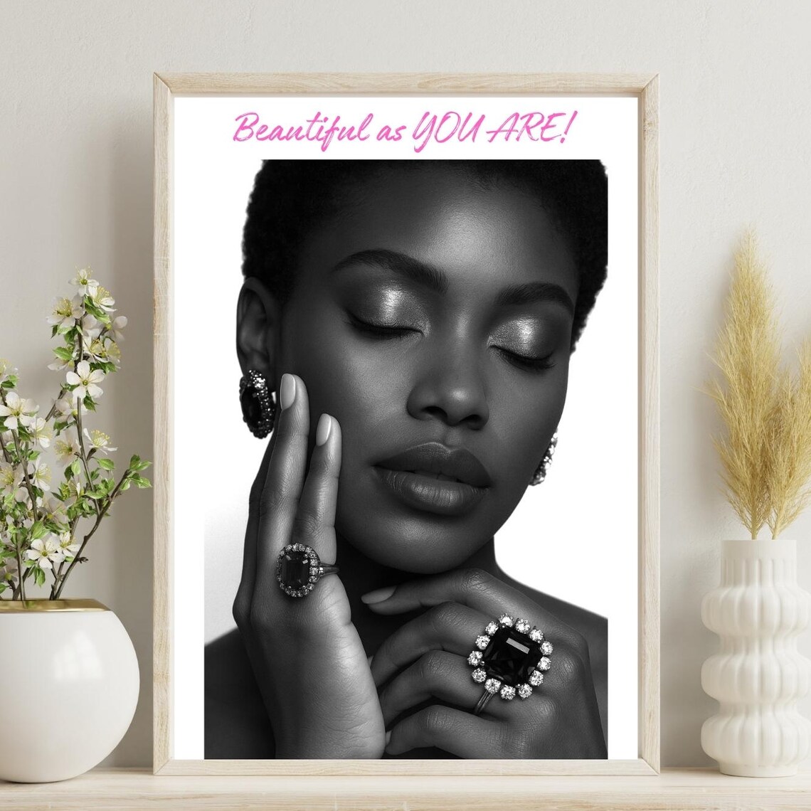 Professional Beauty Salon Poster, Feminine Wall Art