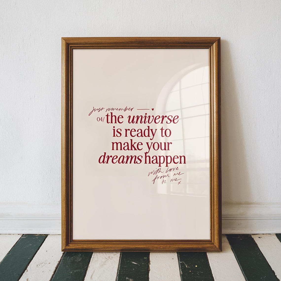 The Universe Is Ready Positive Wall Art Motivational Print Decor Apartment Typography