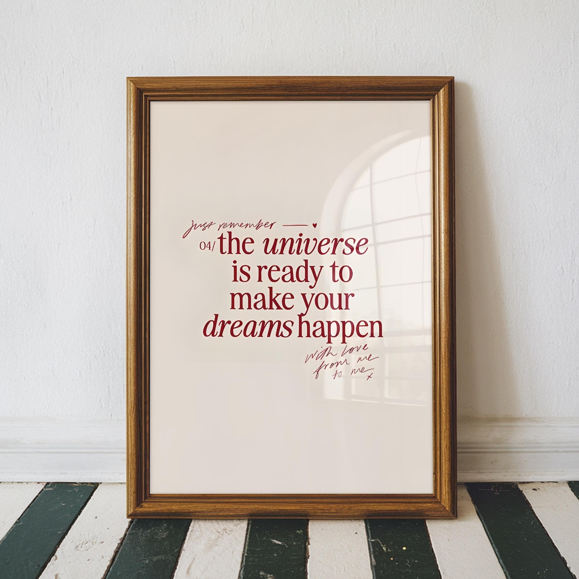 The Universe Is Ready To Make Your Dreams Happen Positive Quote Poster