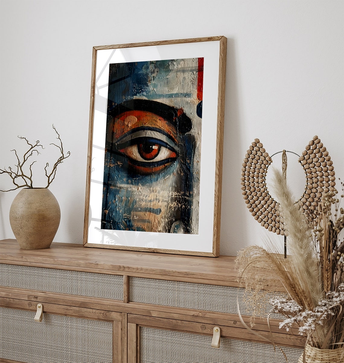 Expressive Close-Up Painted Eye Brown Iris Bold Texture Poster - Image 2
