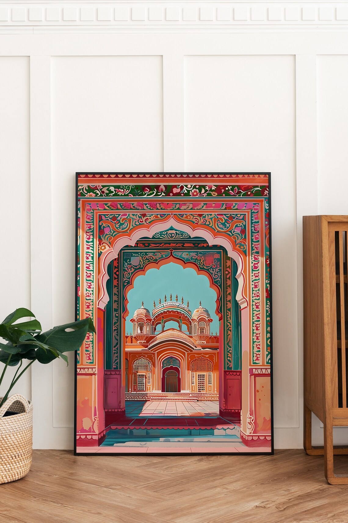 Jaipur Indian Palace Watercolor Art Print - Image 2