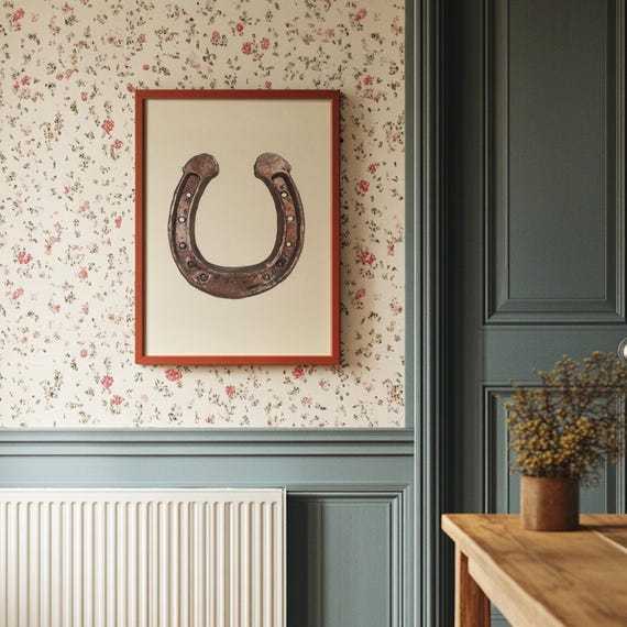 Rustic Horseshoe Western Good Luck Art